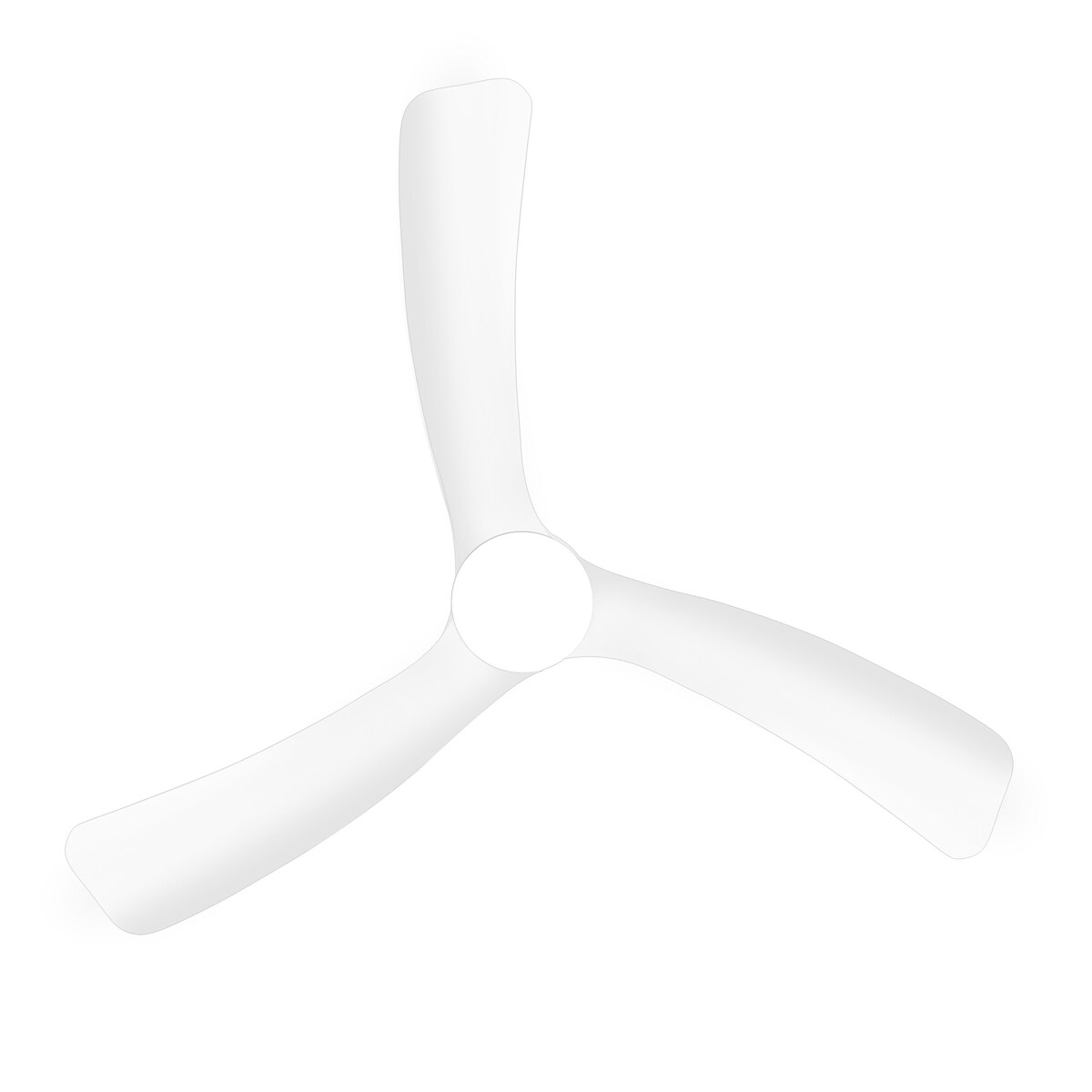 52 Inch Black/White Flush Mount LED Ceiling Fan with Lights Remote(3-Blade)