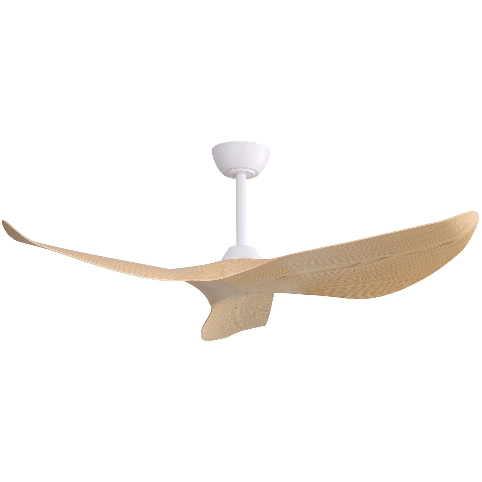52 inch Modern Solid Wood / ABS Ceiling Fan With Remote Control(No Light),6 WInd Speed,Reversible Airflow