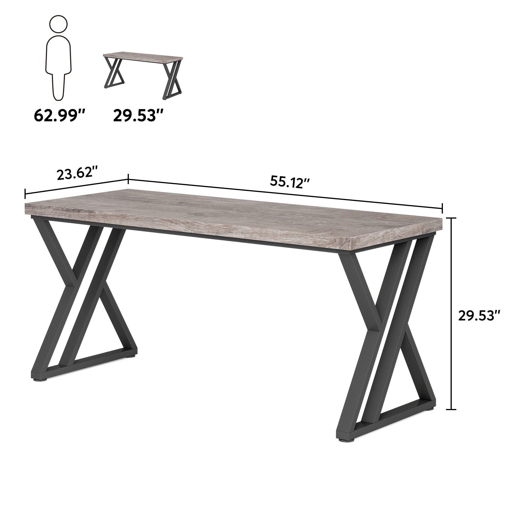 55 Heavy Duty Computer Desk, Office Desk