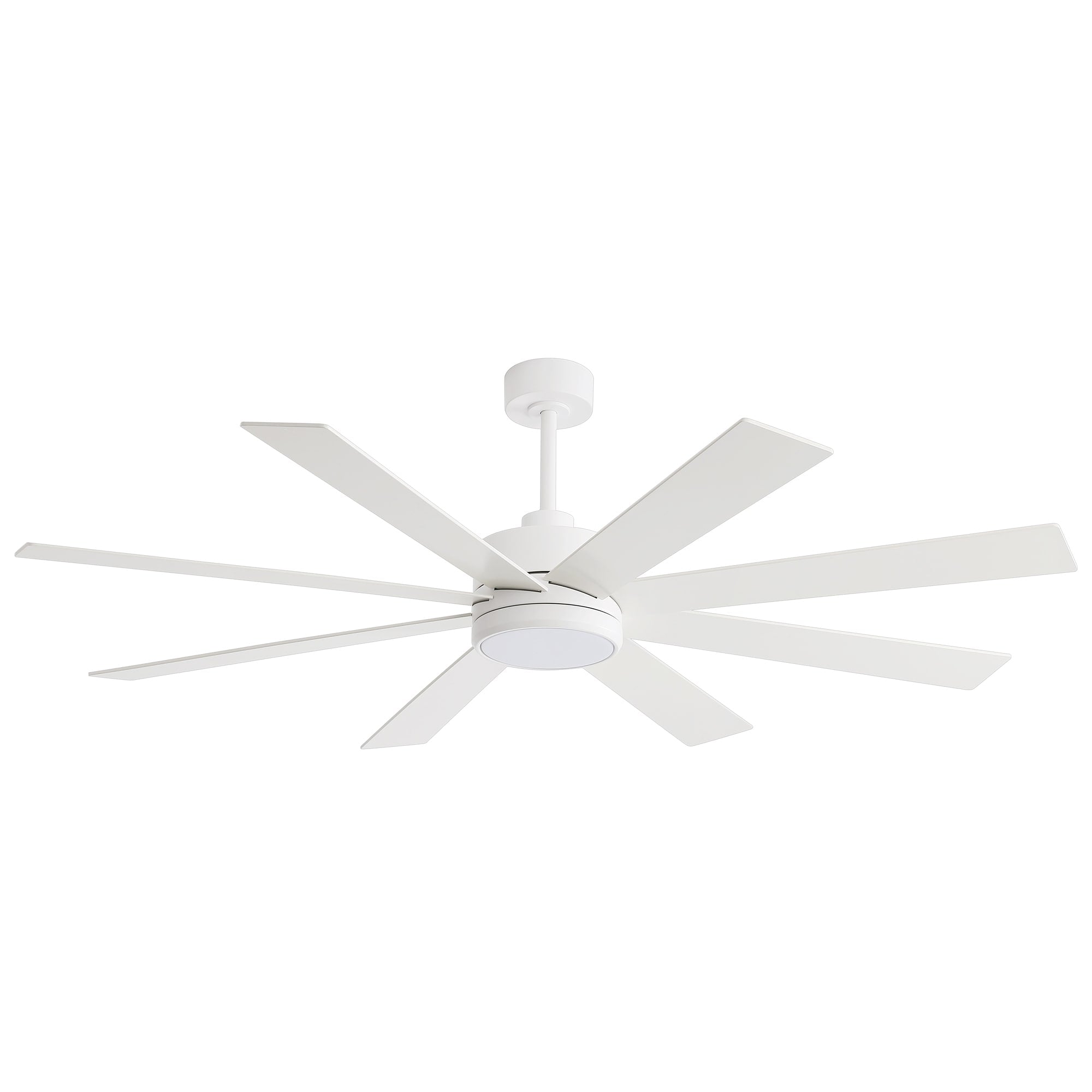 65 Inch 8-Blade Black LED Ceiling Fan with Light and Remote