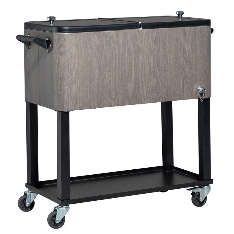Glacière à boissons roulante pour patio 80 QT - 80 QT