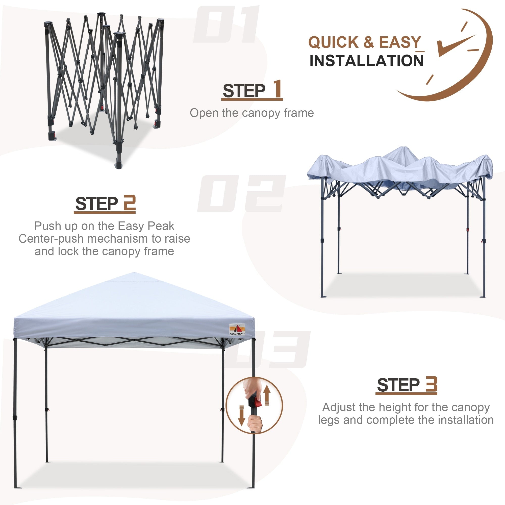 ABCCANOPY Durable Easy Pop up Canopy Tent Outdoor canopy tent