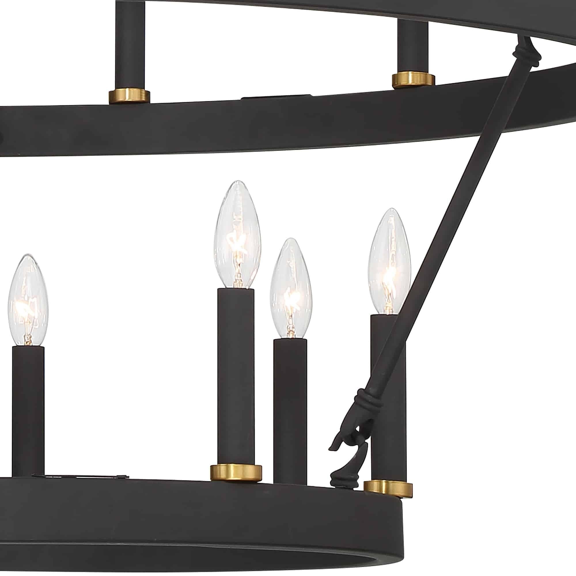 Acroma 20-light Modern Farmhouse 40In Round Wagon Wheel Chandelier with UL