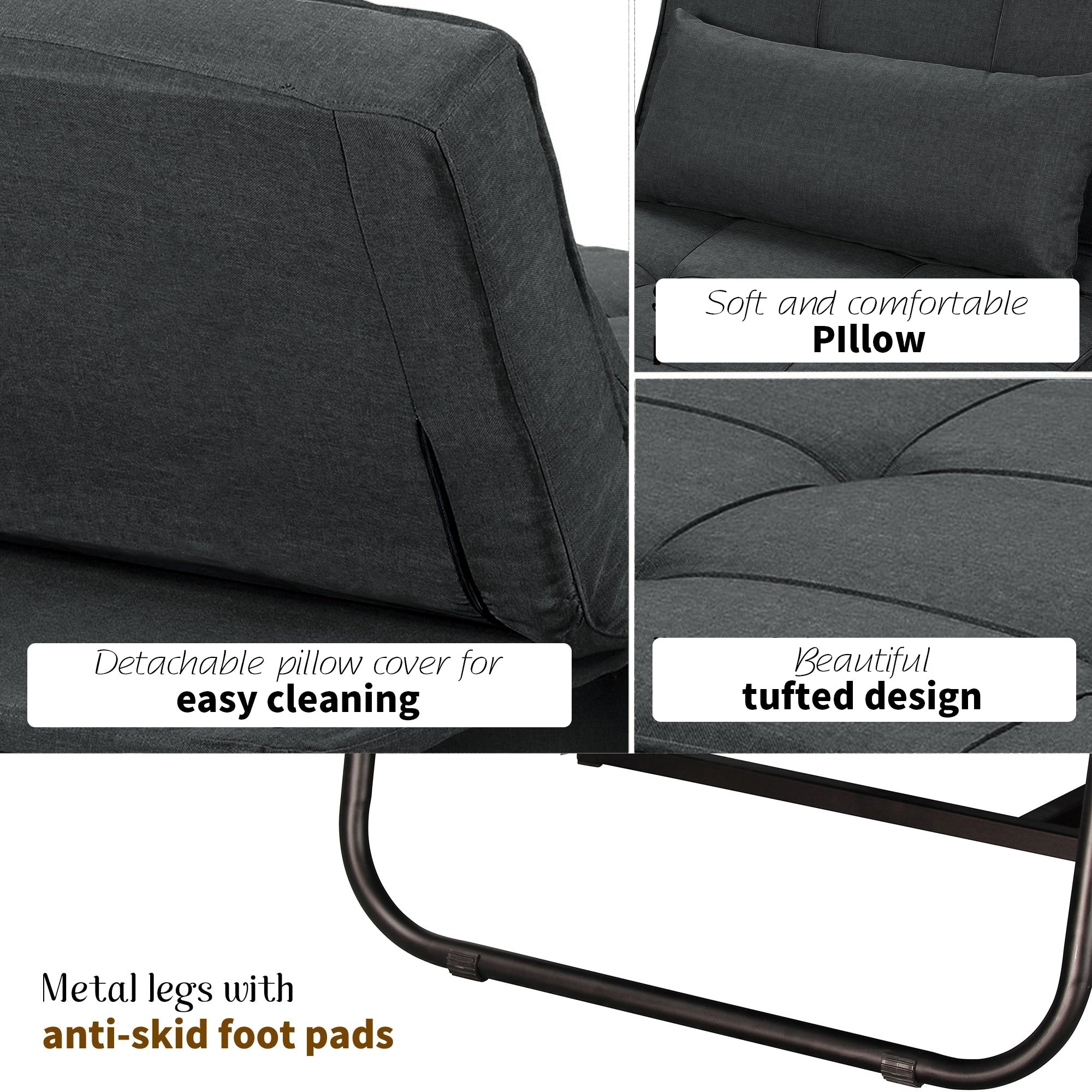 Canapé-lit convertible, canapé-lit, fauteuil inclinable, ottoman, pliable, pour salon