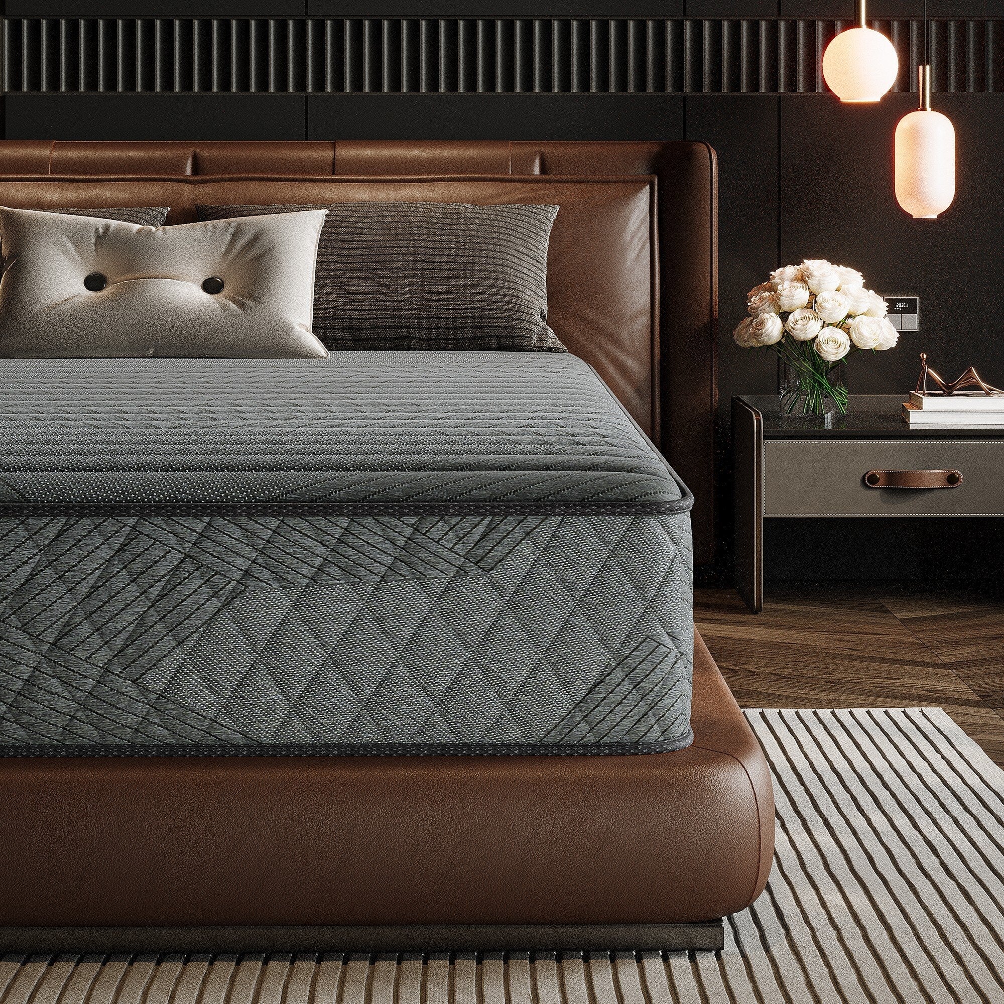 SweDrea 10 in. Medium Firm Gel-infused Memory Foam Hybrid Mattress Cooling and Breathable with CertiPUR-US, SGS and OEKO-TEX