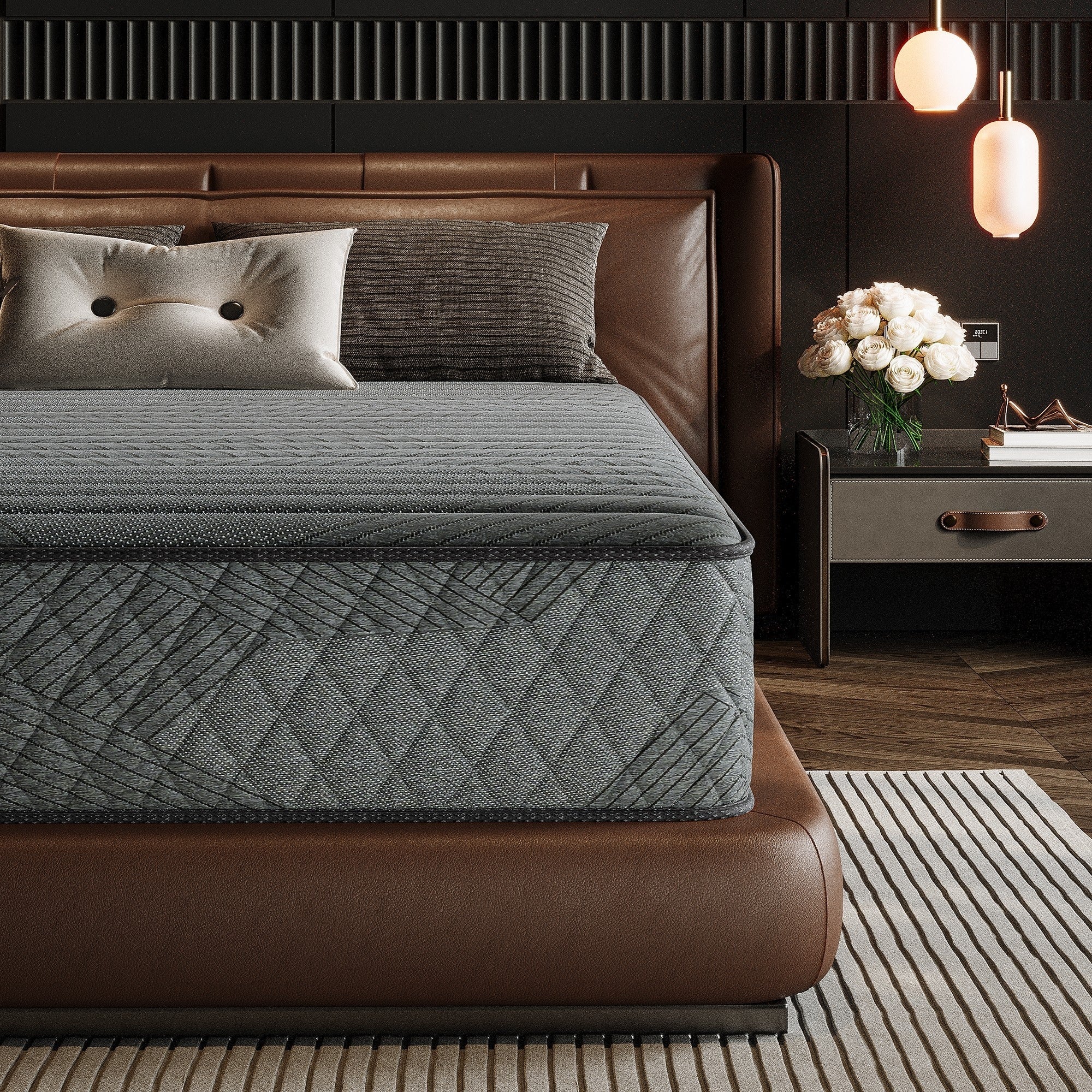 SweDrea 8/12 in. Medium Firm Gel-infused Memory Foam Hybrid Mattress Cooling and Breathable with CertiPUR-US, SGS and OEKO-TEX