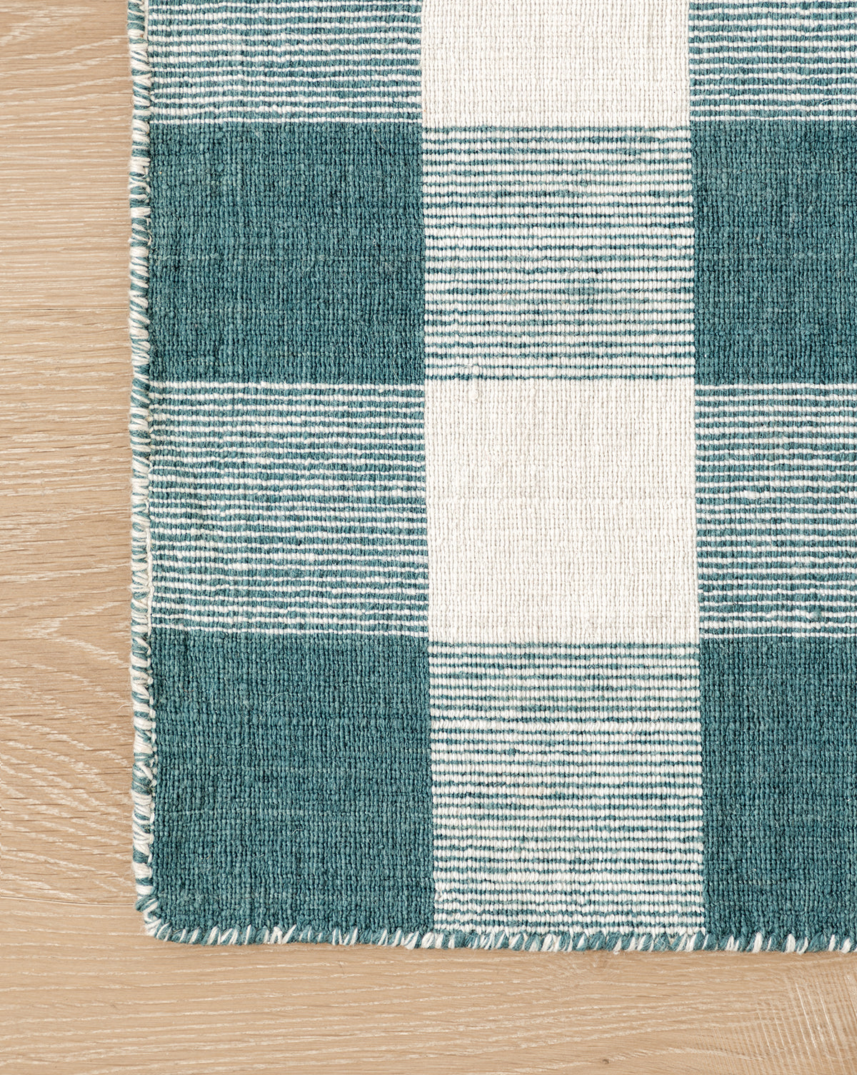 Tapis d'intérieur/extérieur tissé à la main bleu Belleville
