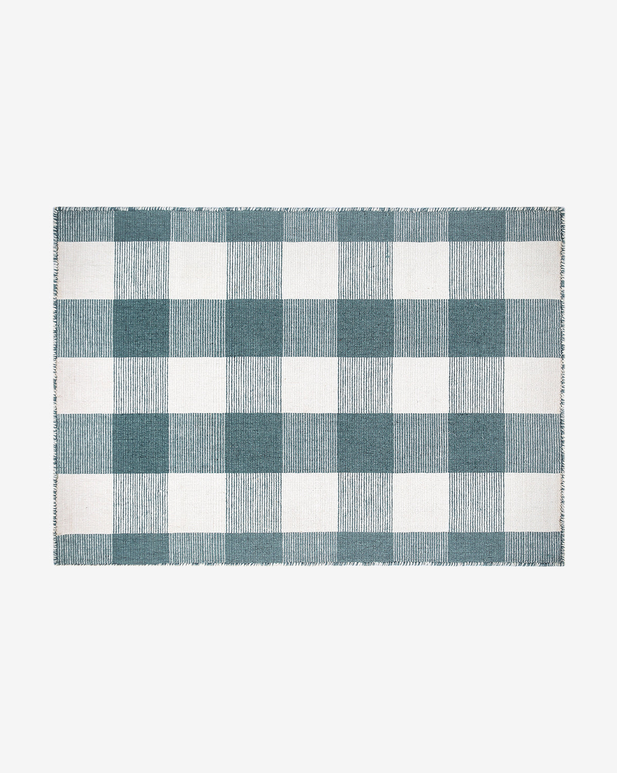 Tapis d'intérieur/extérieur tissé à la main bleu Belleville