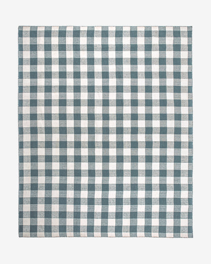 Tapis d'intérieur/extérieur tissé à la main bleu Belleville