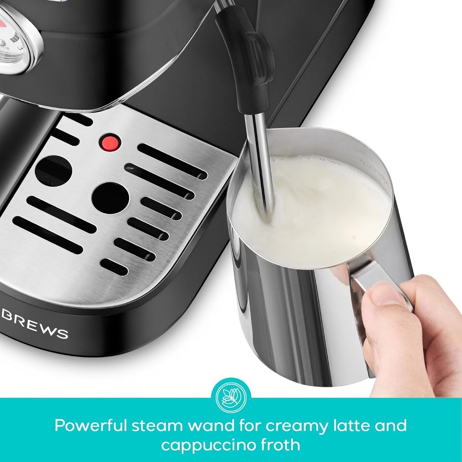 Machine à expresso CASABREWS CM5418 20 bars avec buse vapeur pour mousse de lait