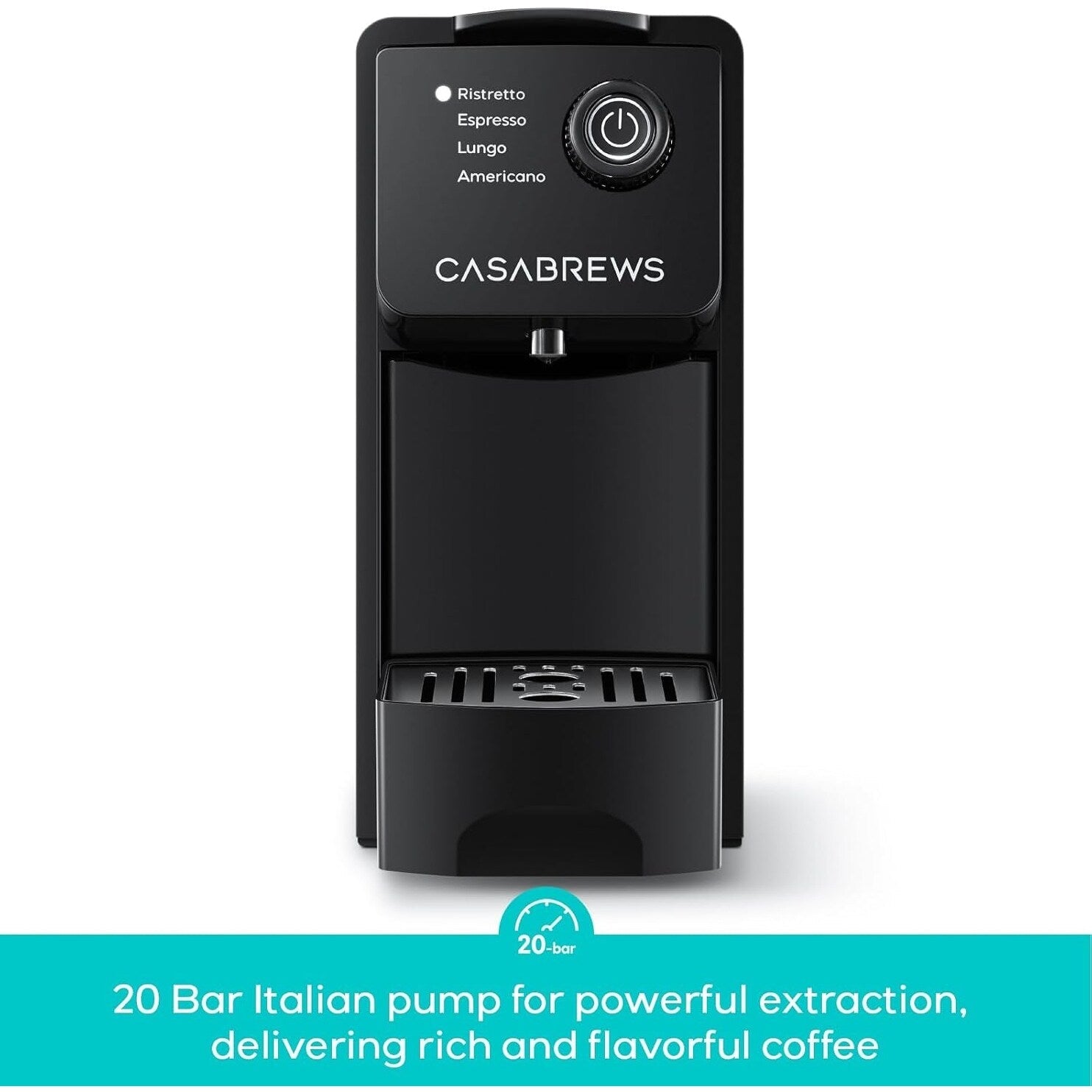 CASABREWS CM7036E Machine à expresso 20 bars pour dosettes Nespresso originales