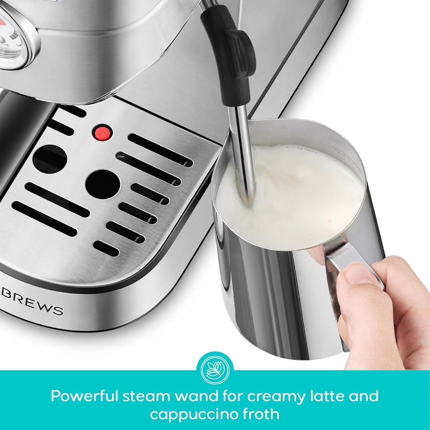 Machine à expresso CASABREWS CM5418 20 bars avec buse vapeur pour mousse de lait