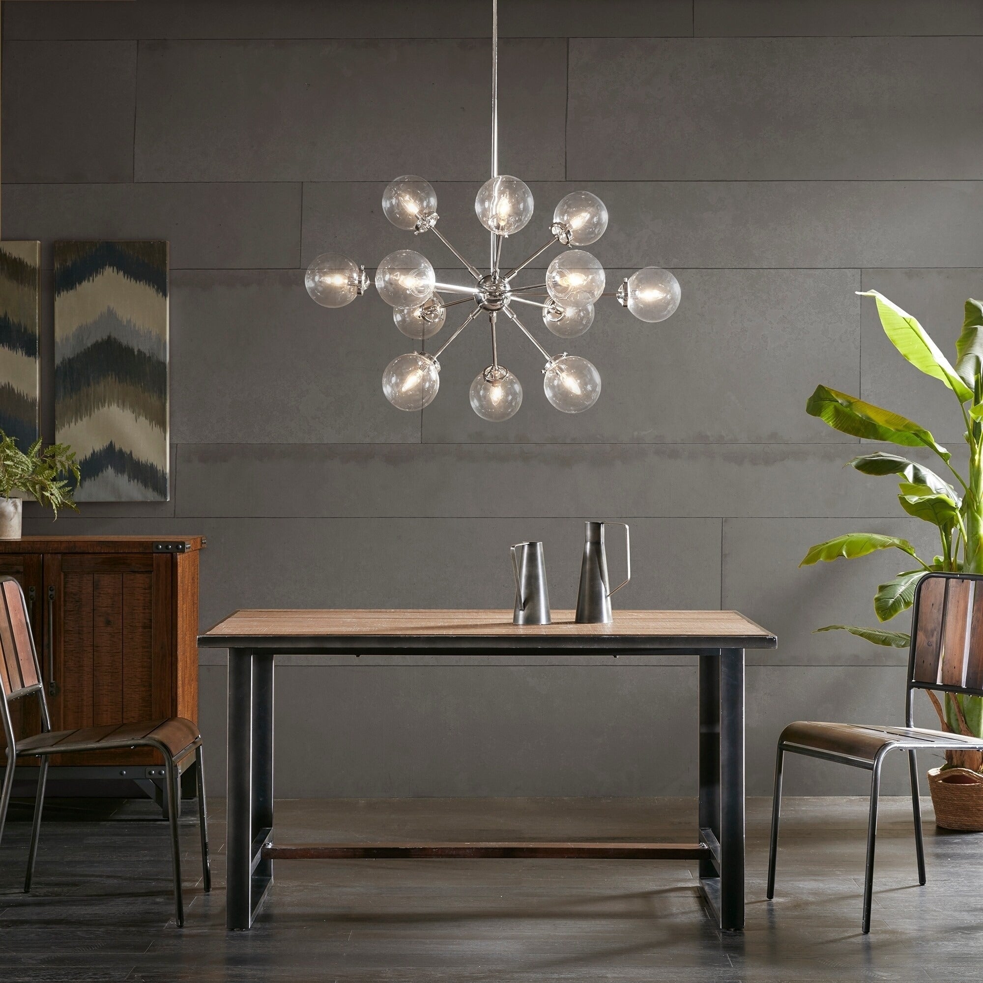 INK+IVY Paige 12-Light Chandelier with Oversized Globe Bulbs