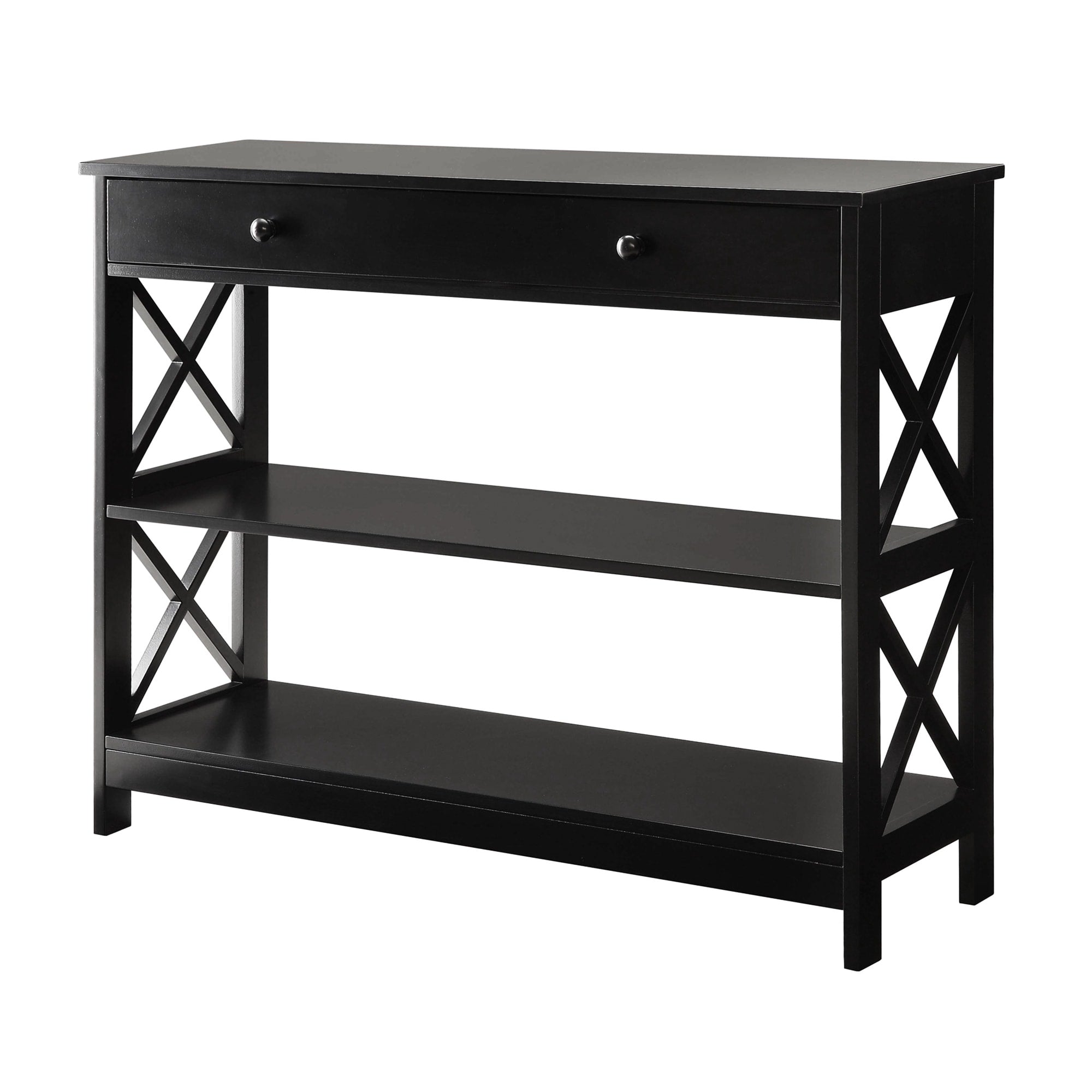Console Oxford à 1 tiroir avec étagères Convenience Concepts