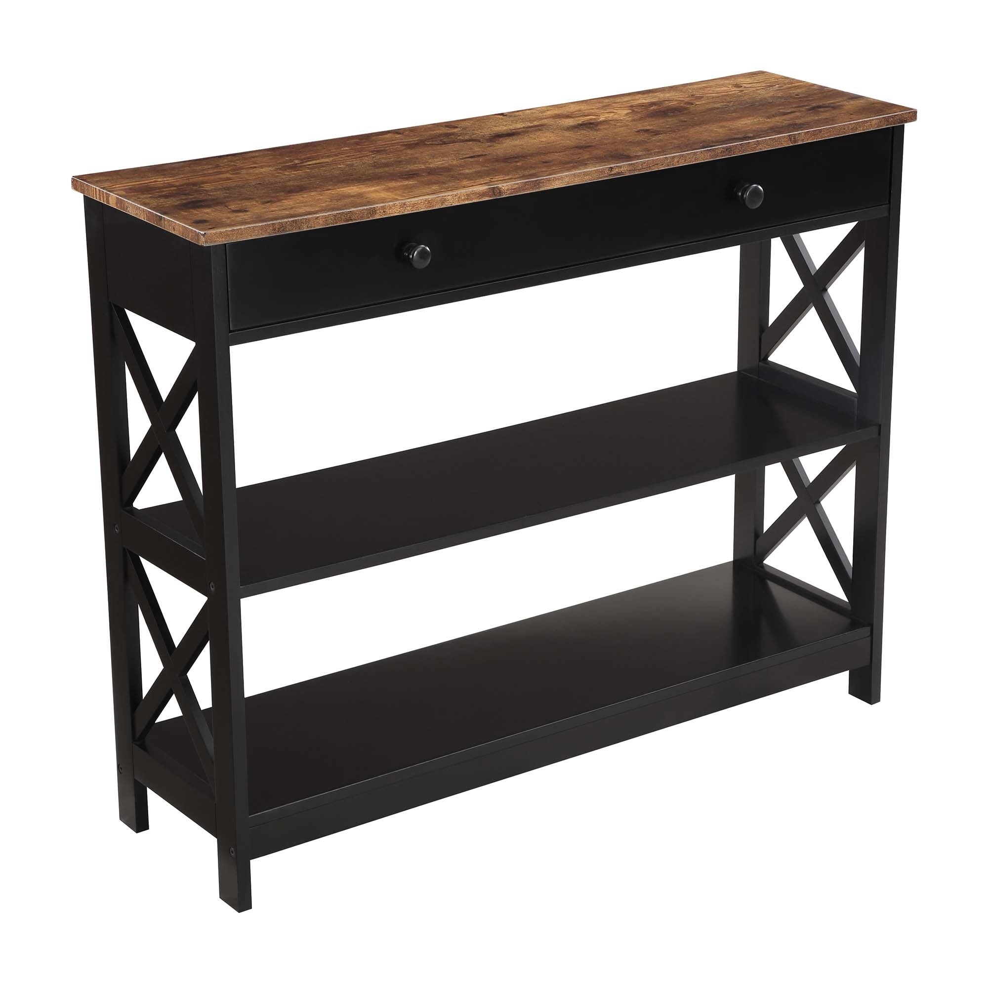 Console Oxford à 1 tiroir avec étagères Convenience Concepts
