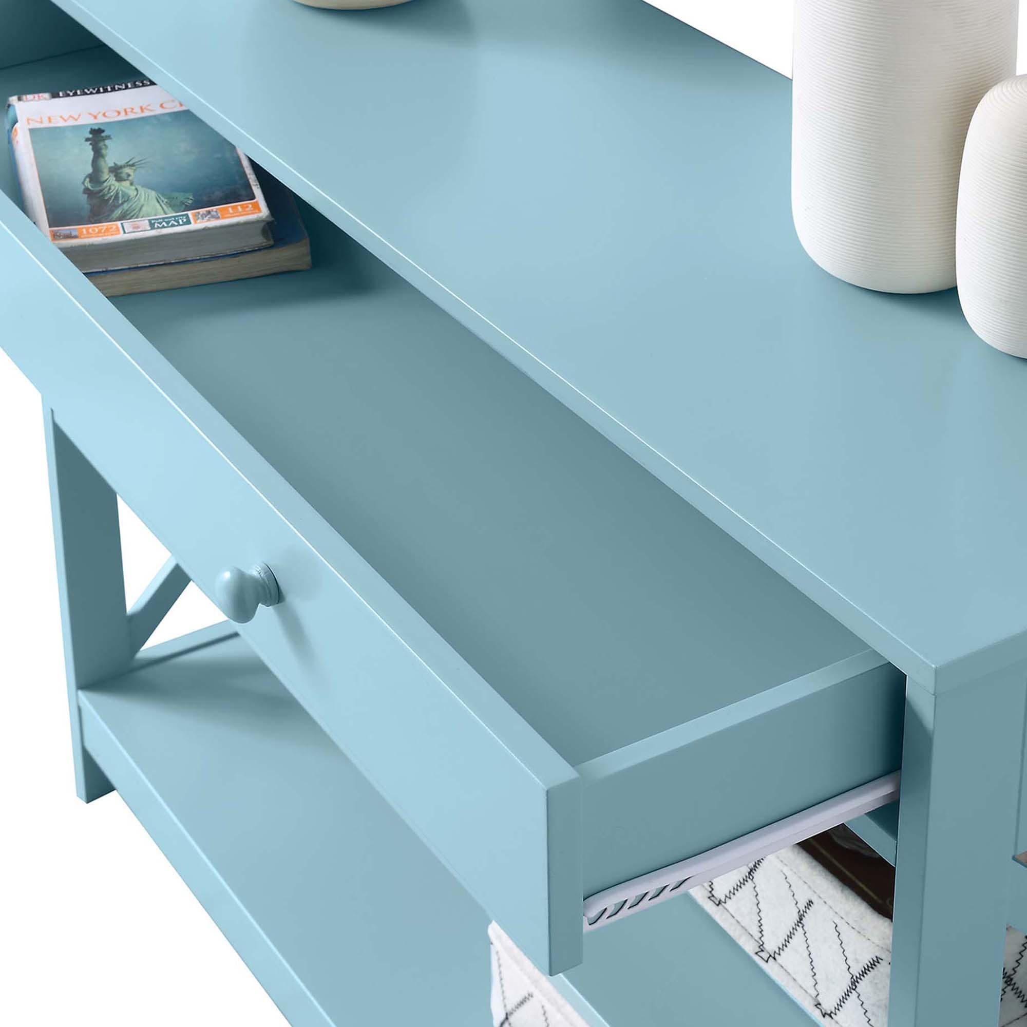 Console Oxford à 1 tiroir avec étagères Convenience Concepts