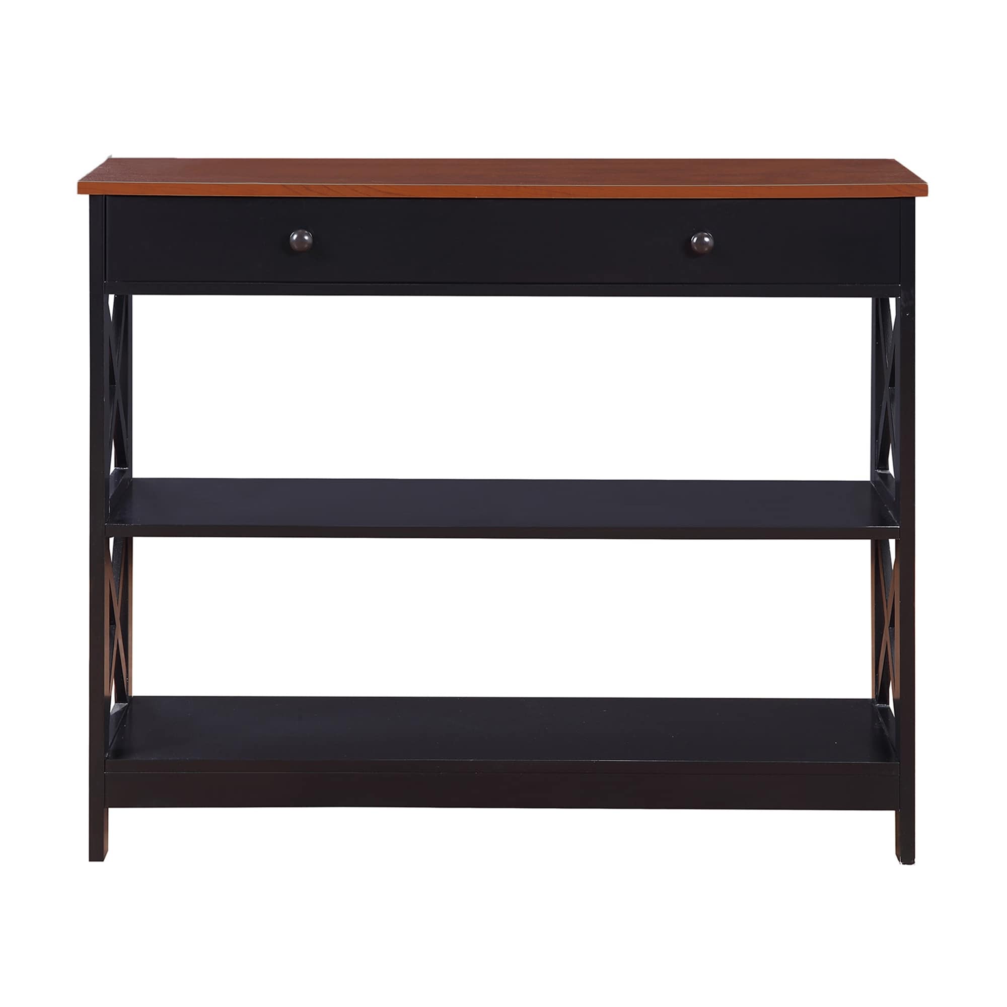 Console Oxford à 1 tiroir avec étagères Convenience Concepts