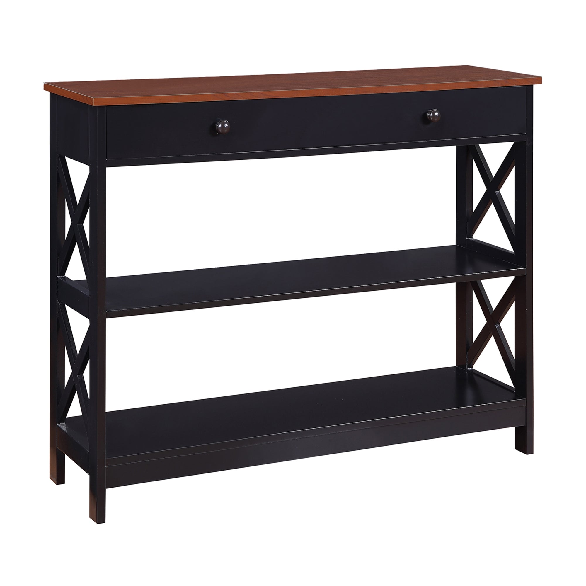 Console Oxford à 1 tiroir avec étagères Convenience Concepts