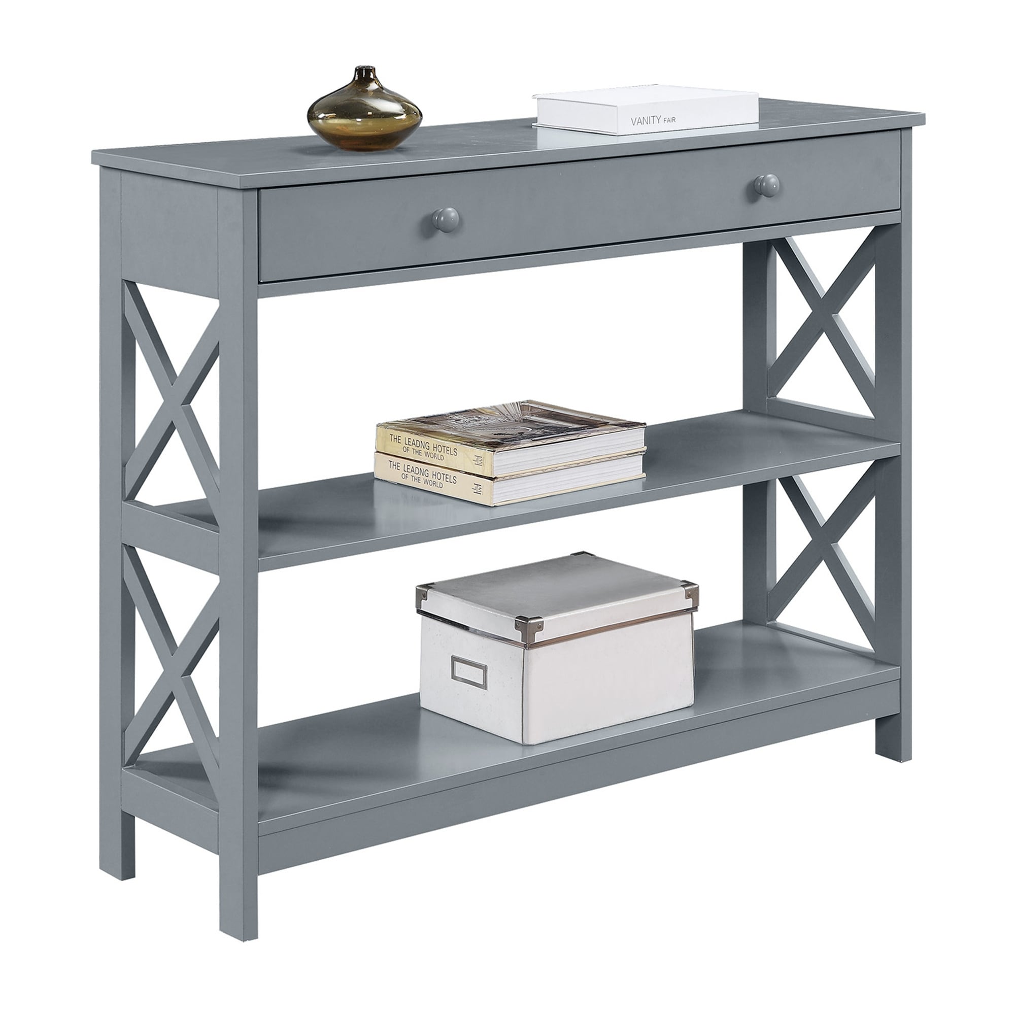Console Oxford à 1 tiroir avec étagères Convenience Concepts