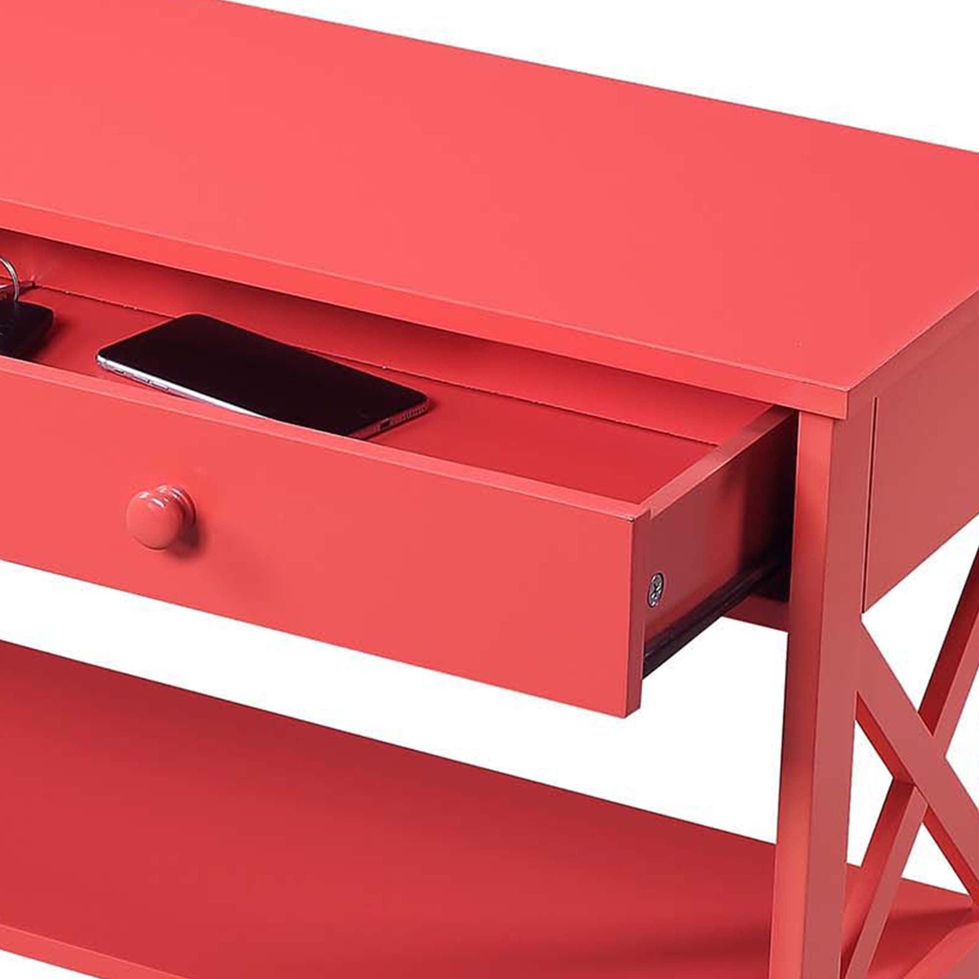 Console Oxford à 1 tiroir avec étagères Convenience Concepts