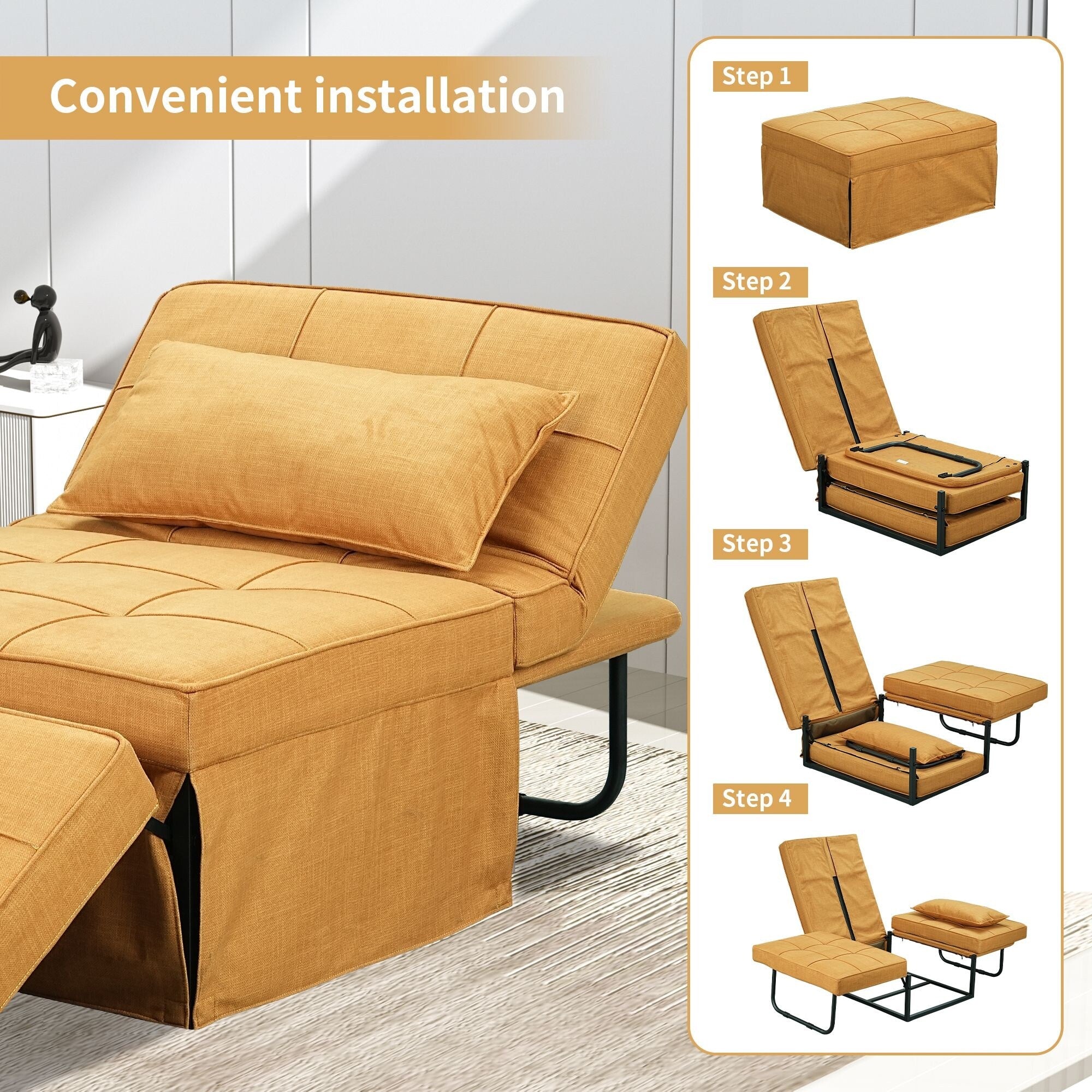Canapé-lit convertible, canapé-lit, fauteuil inclinable, ottoman, pliable, pour salon