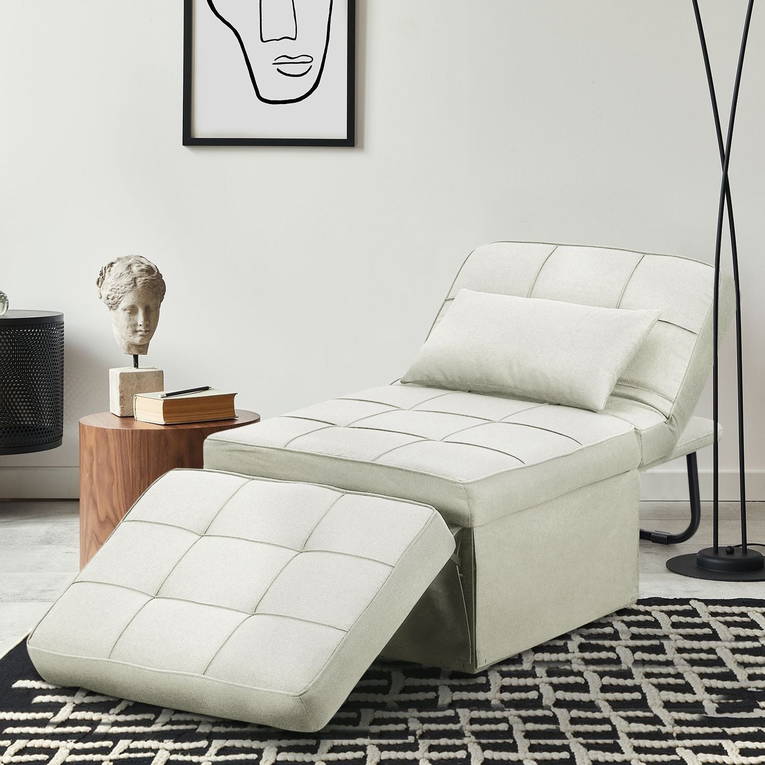 Canapé-lit convertible, canapé-lit, fauteuil inclinable, ottoman, pliable, pour salon