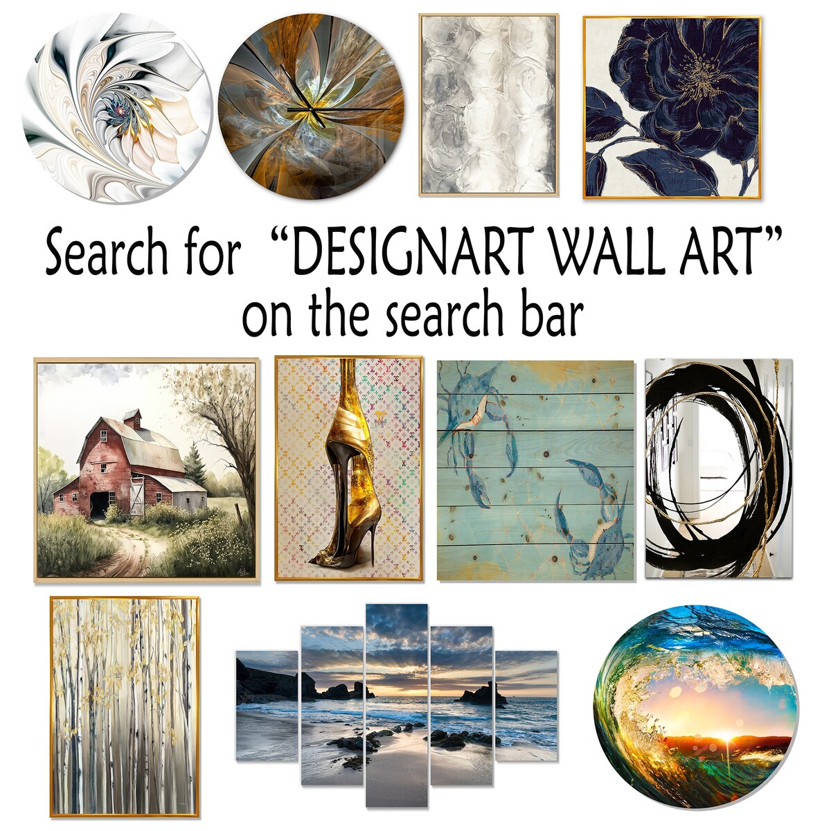 Designart White And Black Tranquility Unleashed III Abstract Marble Framed Wall Art Set Of 3 For Office Decor