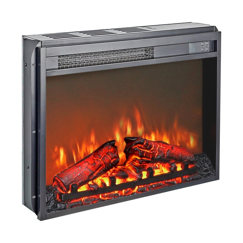 Foyer électrique encastrable avec chauffage réglable, luminosité, minuterie et protection contre la surchauffe, 1 400 W, homologué CSA