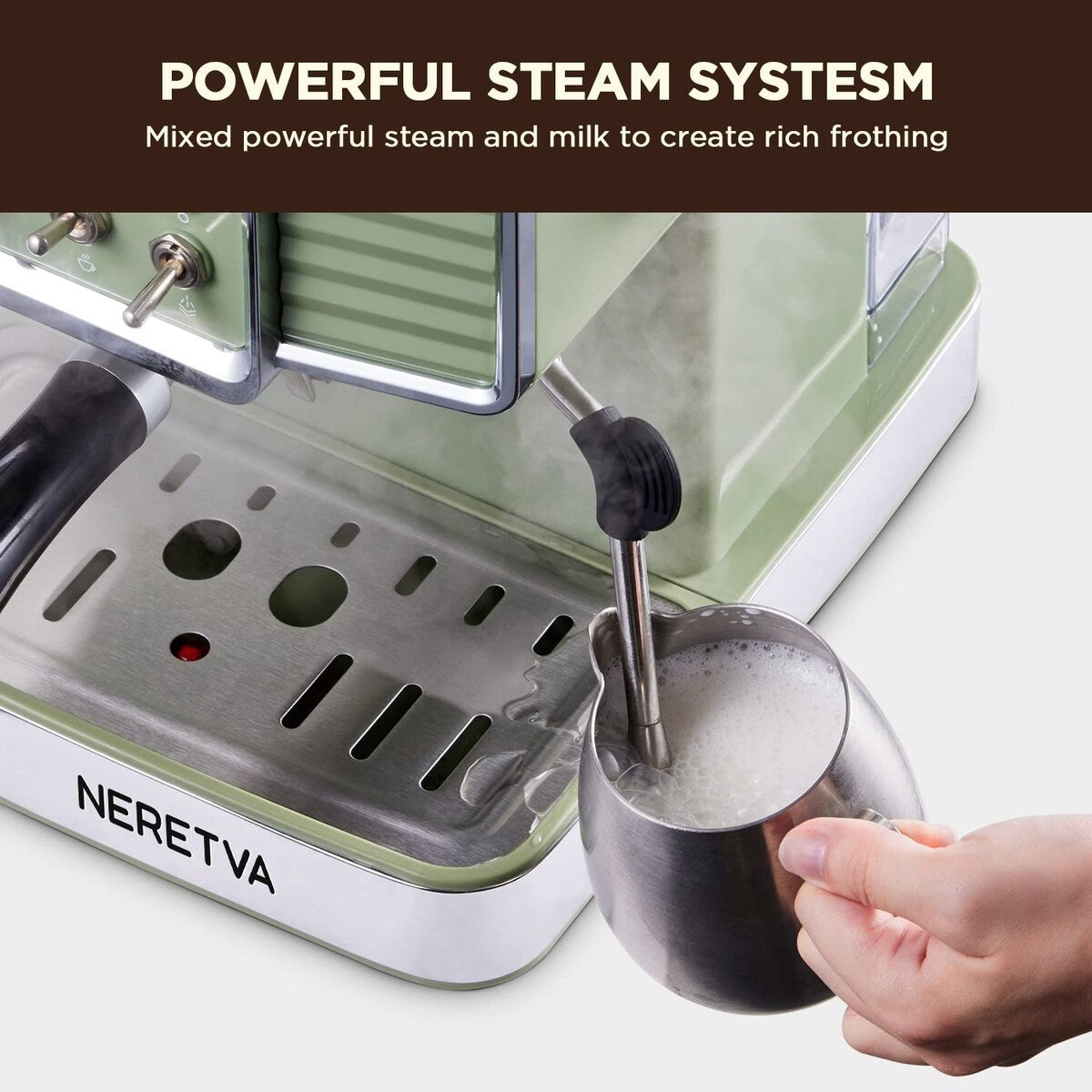 Machine à café expresso avec mousseur à lait vapeur
