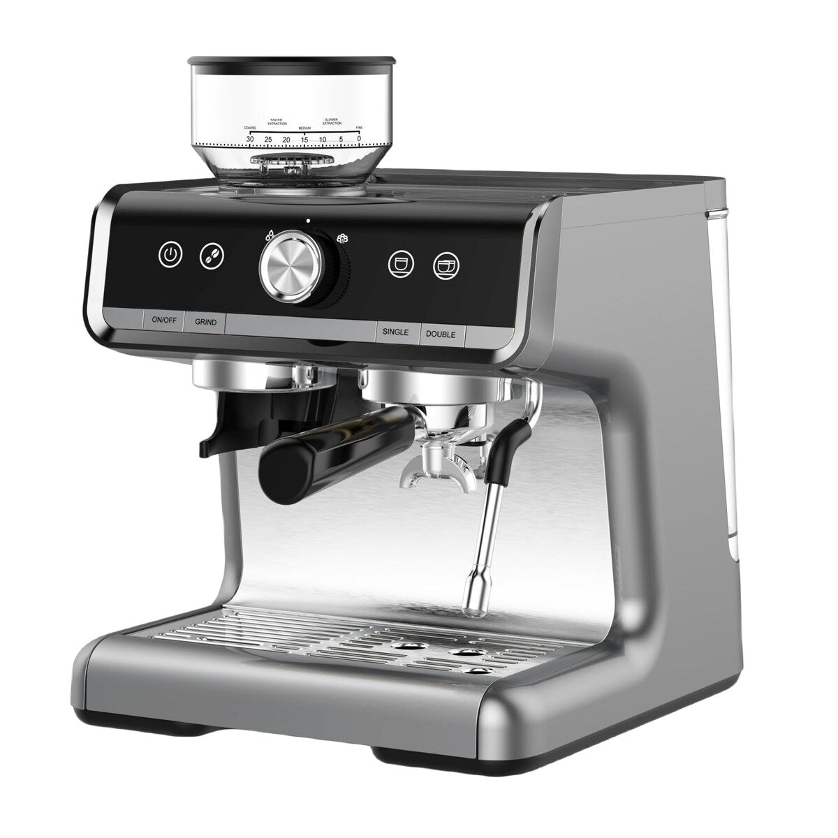 Cafetière expresso avec moulin, réservoir d'eau de 2,8 L