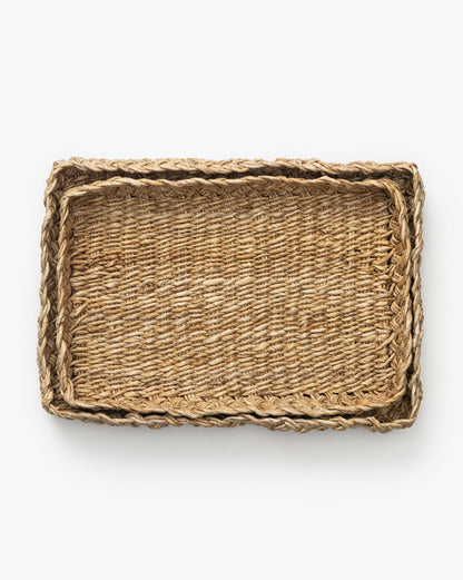 Plateaux tressés Eudora (lot de 2)