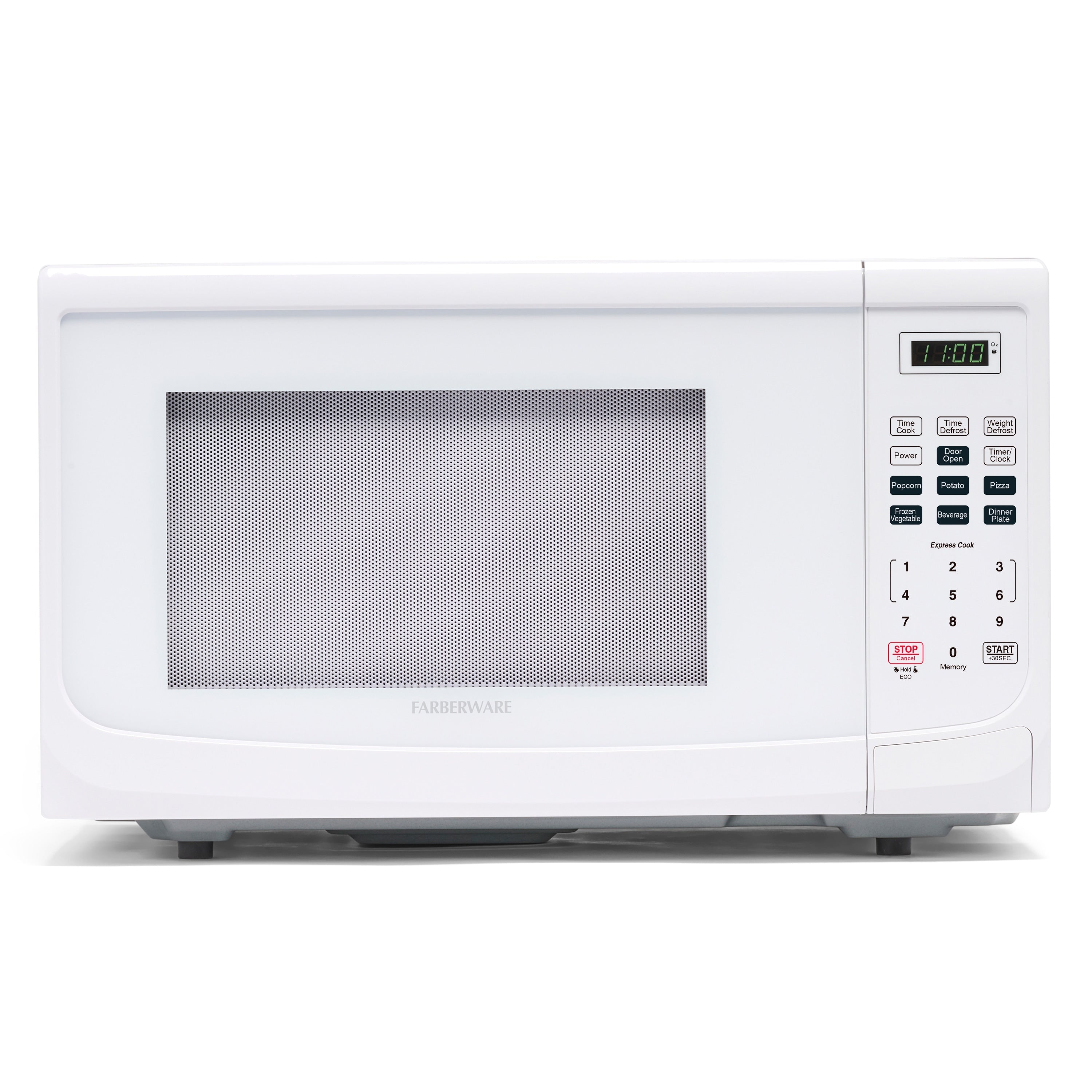 Four à micro-ondes de comptoir Farberware de 1 000 W et 1,1 pi³ avec éclairage LED et verrouillage enfant