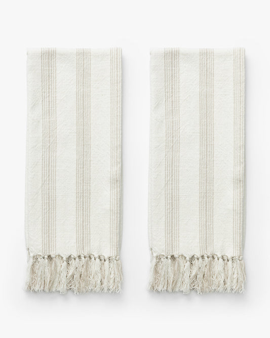 Essuie-mains à rayures françaises (lot de 2)
