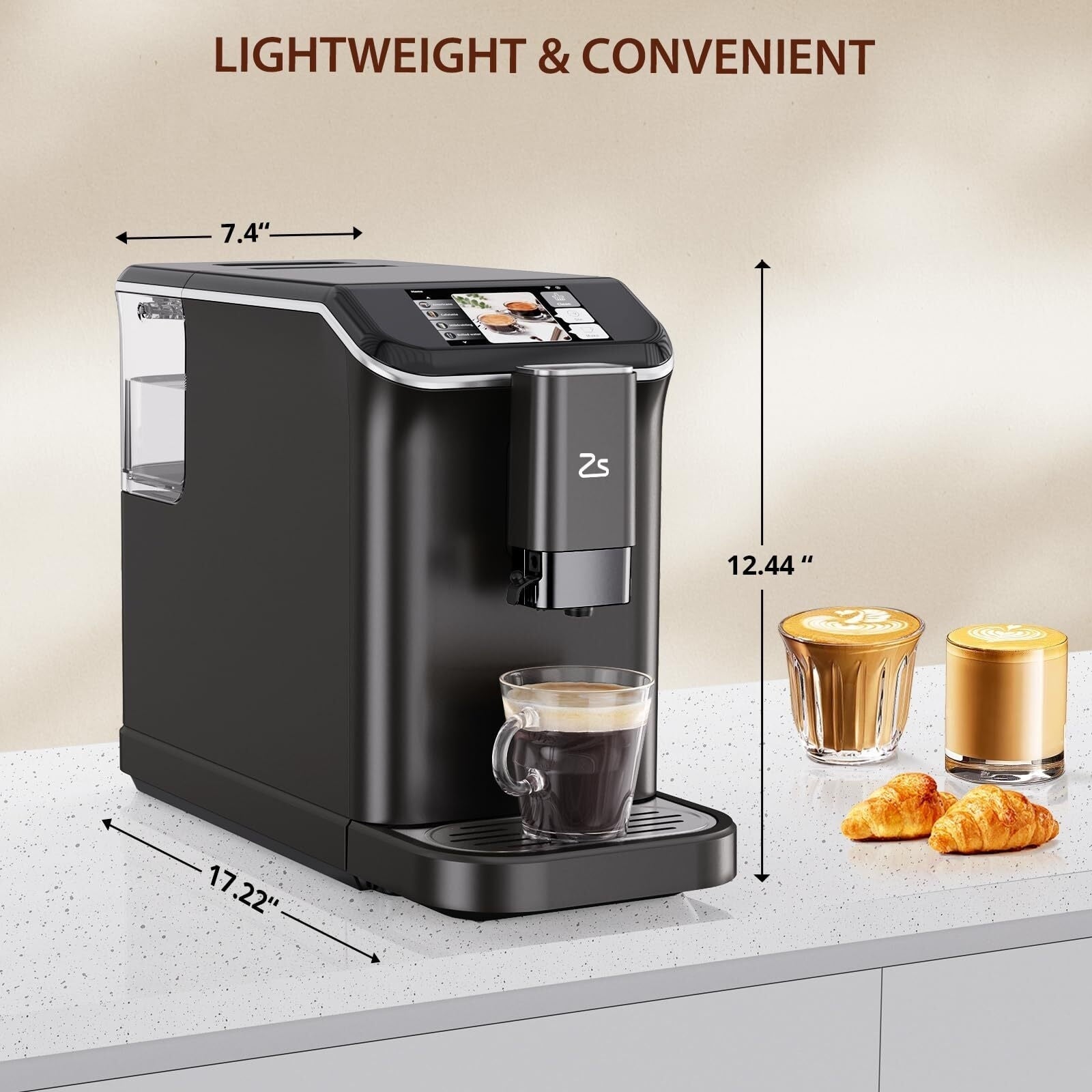 Machine à expresso entièrement automatique avec mousseur à lait automatique