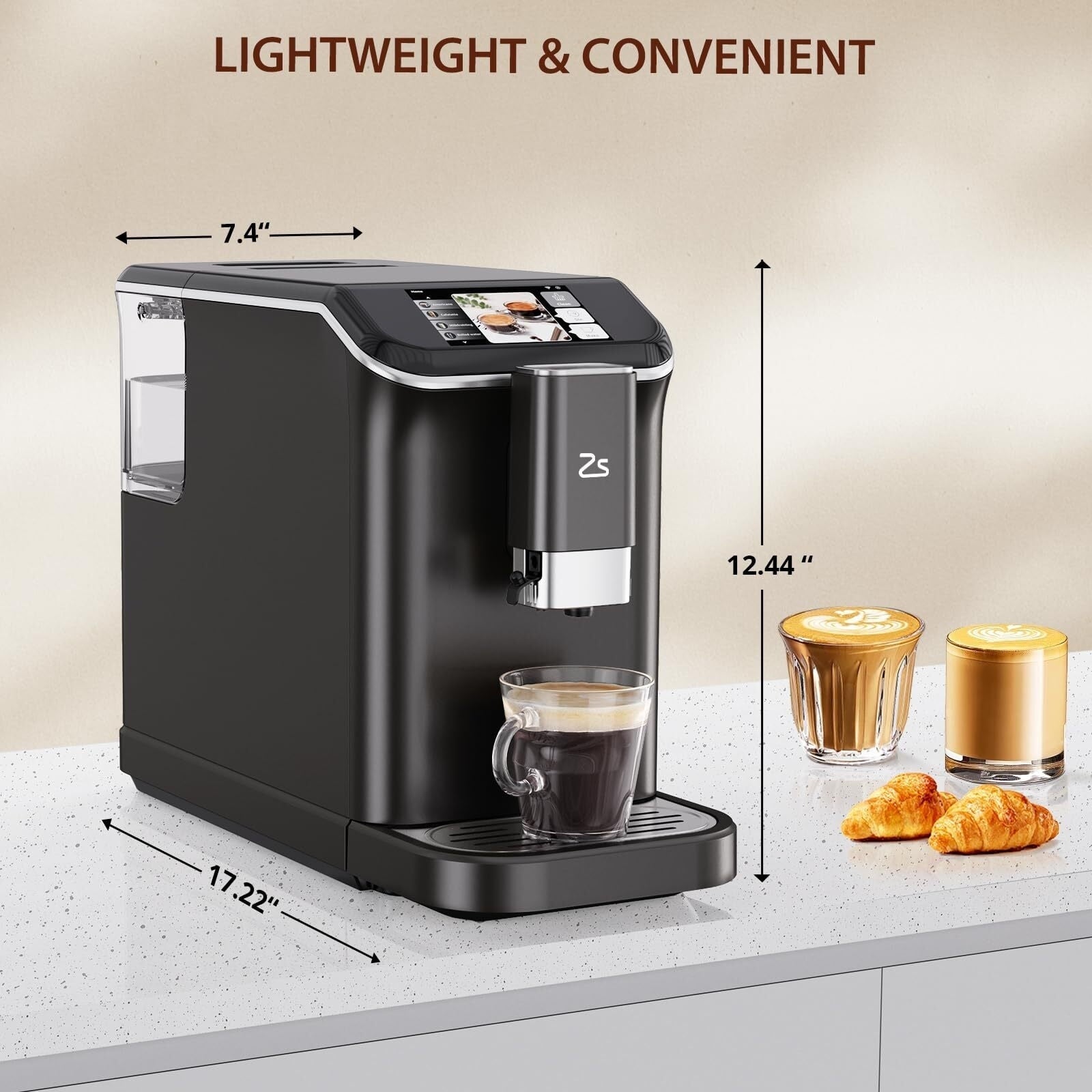 Machine à expresso entièrement automatique avec mousseur à lait automatique