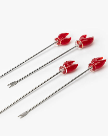 Pinces à homard en verre (lot de 4)