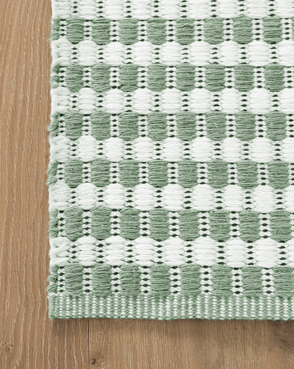 Tapis d'intérieur/extérieur tissé à la main vert Granada