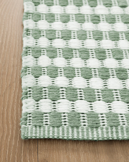 Tapis d'intérieur/extérieur tissé à la main vert Granada