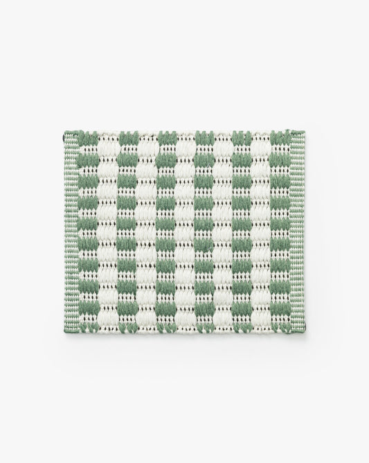 Échantillon de tapis d'intérieur/extérieur vert Granada