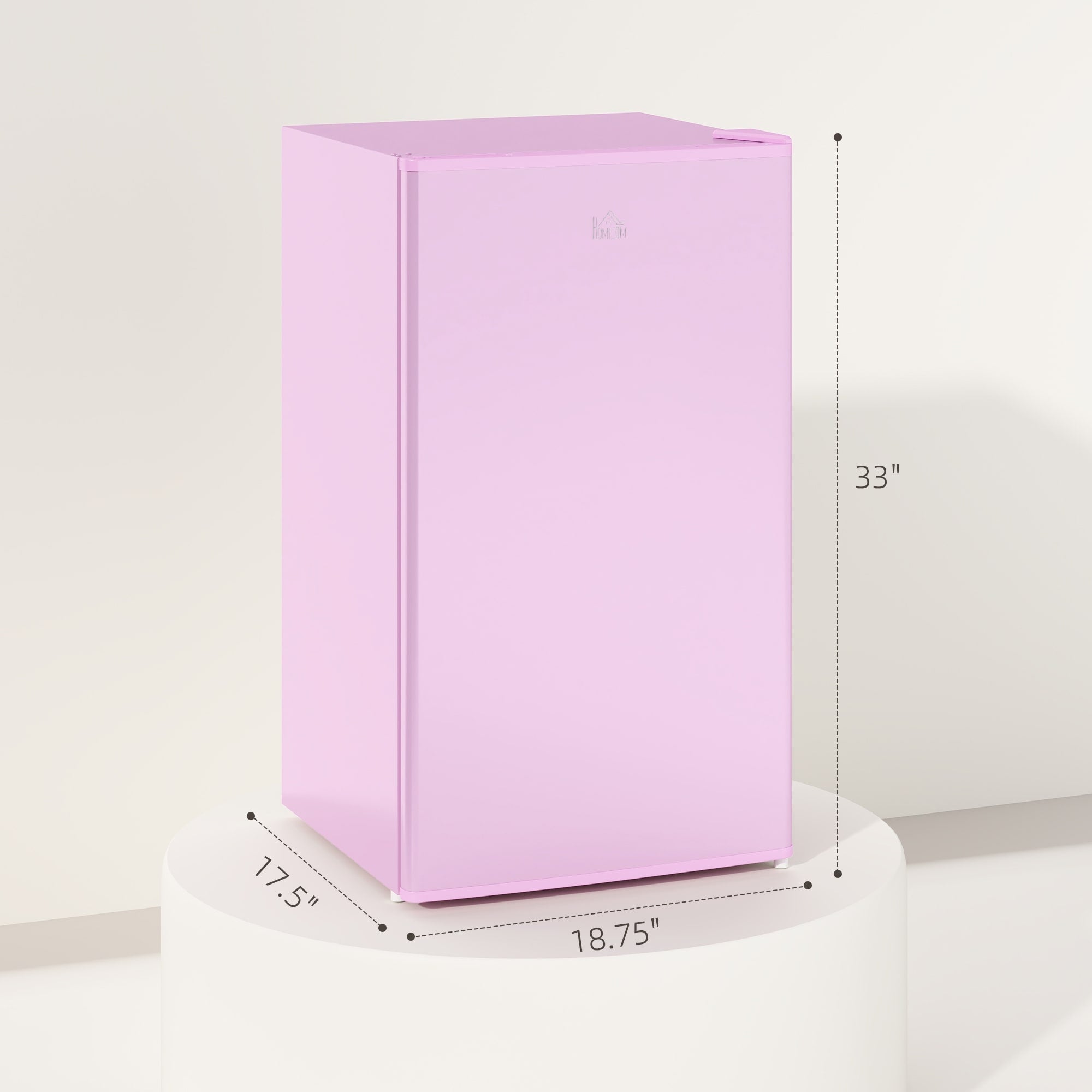 Mini-réfrigérateur HOMCOM de 3,2 pi³ avec congélateur, réfrigérateur compact à une porte avec thermostat réglable pour chambre à coucher