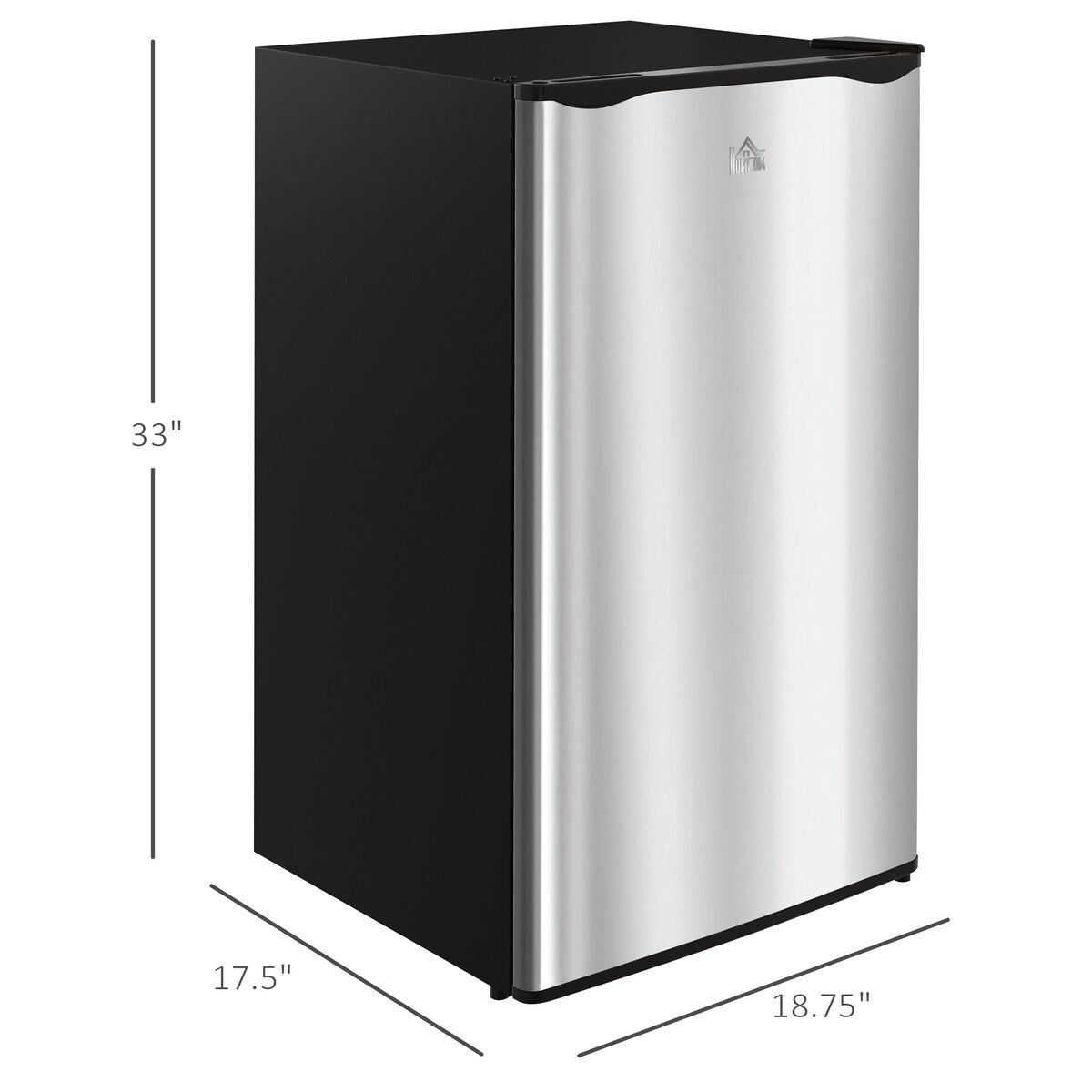 Mini-réfrigérateur HOMCOM de 3,2 pi³ avec congélateur, réfrigérateur compact à une porte avec thermostat réglable