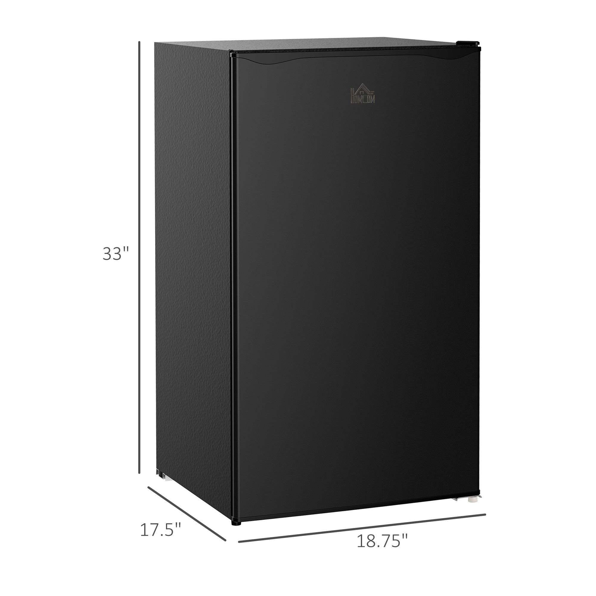 Mini-réfrigérateur HOMCOM de 3,2 pi³ avec congélateur, réfrigérateur compact à une porte avec thermostat réglable pour chambre à coucher