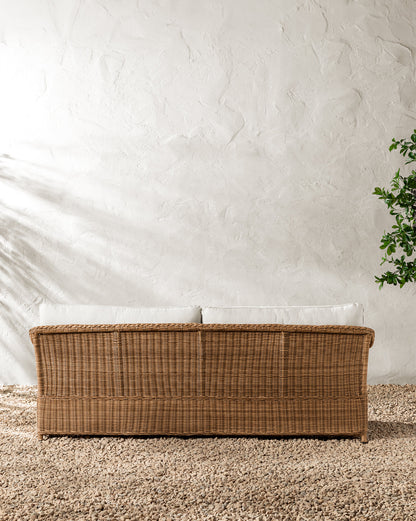 Canapé d'extérieur Haviland avec vivaces à rayures taupe 88