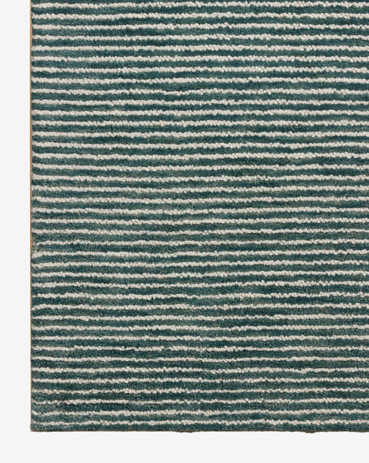 Tapis en laine touffeté à la main bleu Inara
