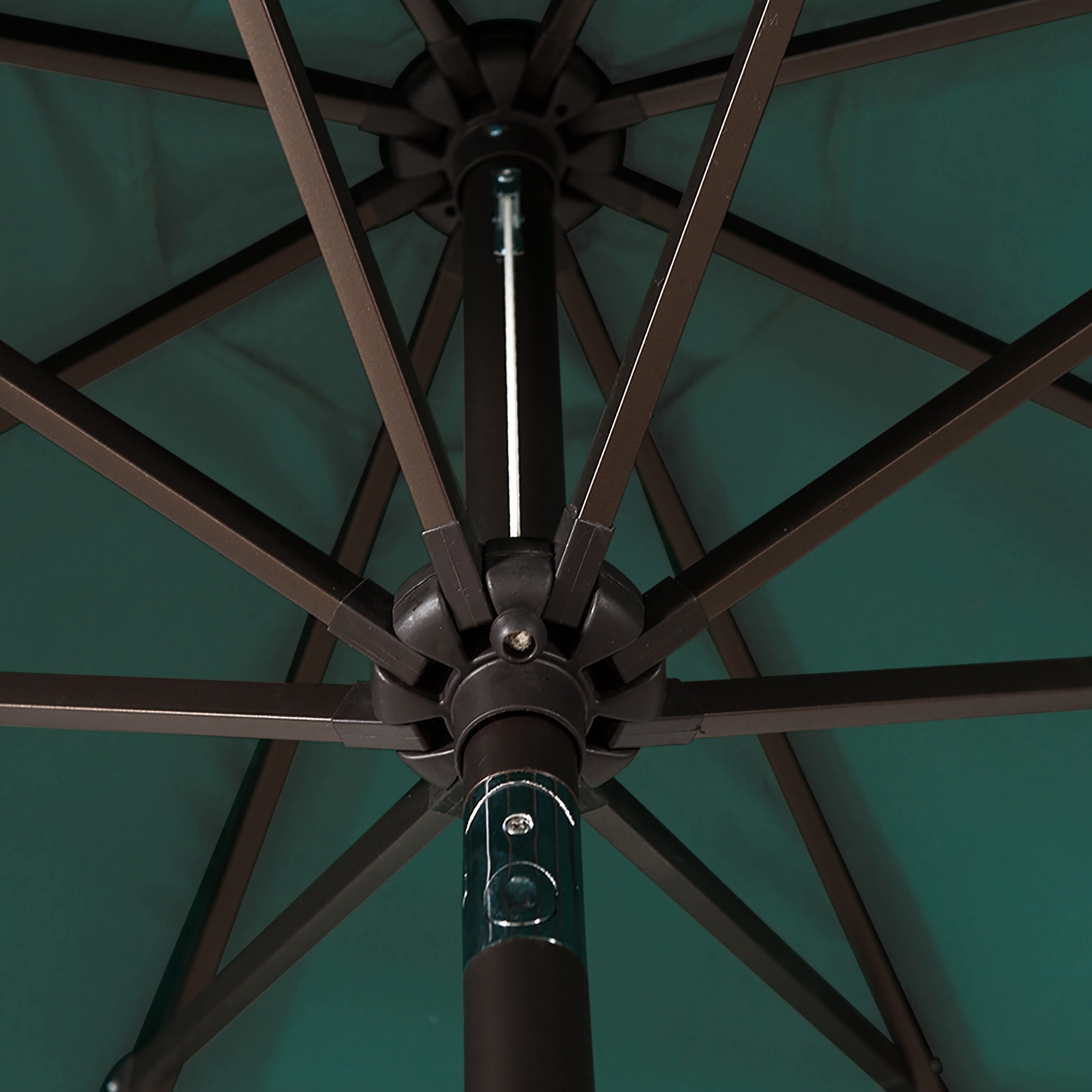 Lopes 9-foot Patio Umbrella with Bronze Finish Base Weight Stand Included