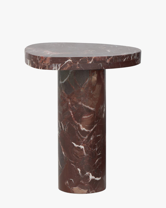 Table d'appoint en marbre merlot