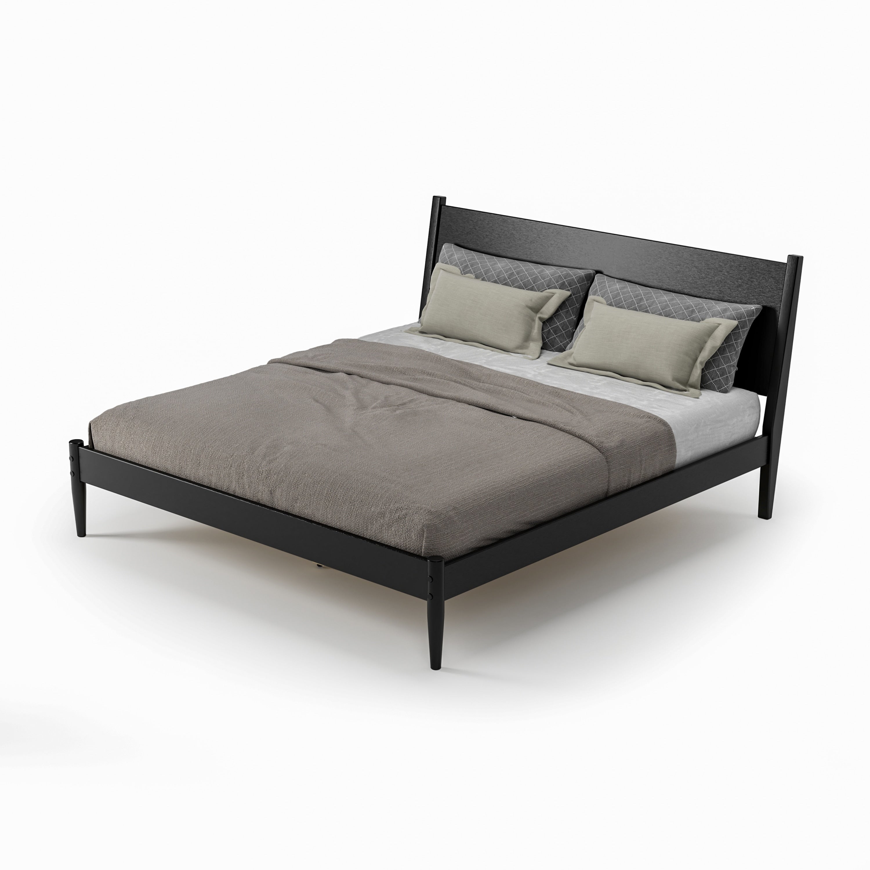 Mid-Century Panel Bed
