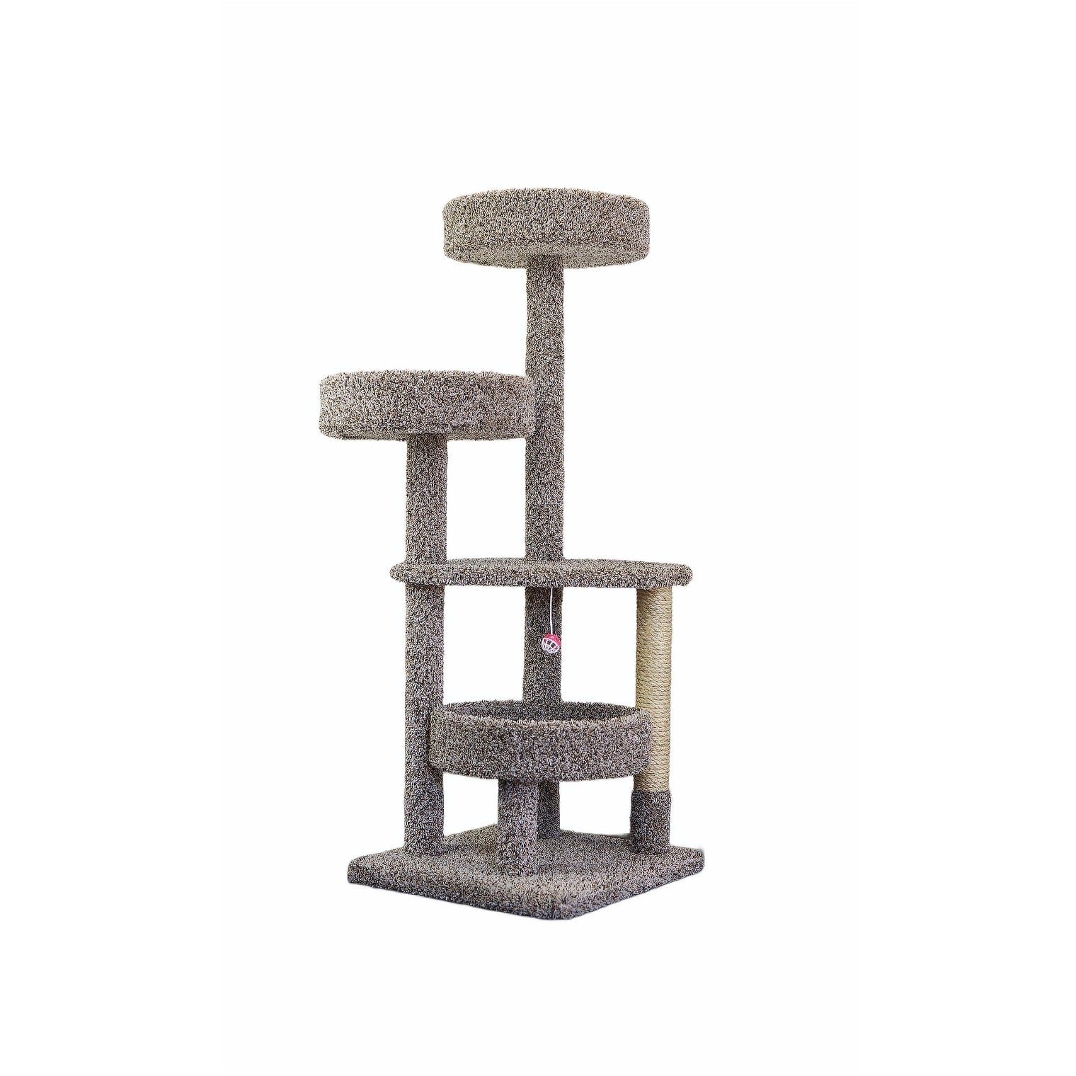 New Cat Condos Solid Wood Sturdy Cat Tower with Beds