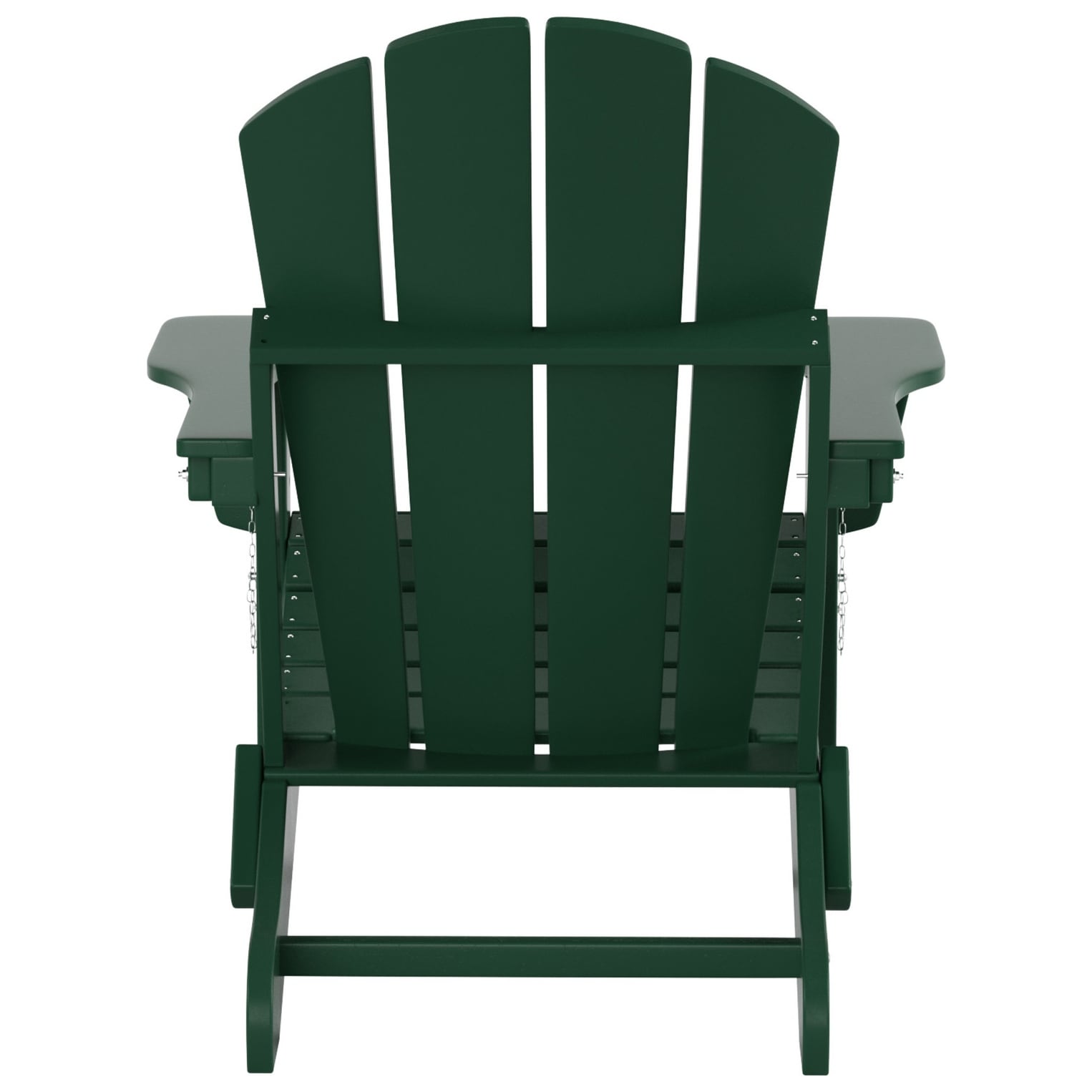 Polytrends Laguna Hdpe All Weather Outdoor Patio Foldable Adirondack Chair With Ottoman (2-Piece Set)