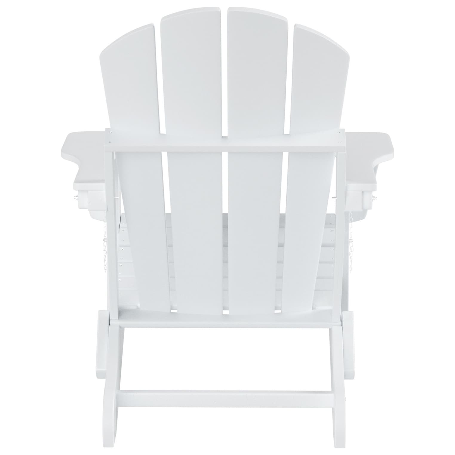 Polytrends Laguna Hdpe All Weather Outdoor Patio Foldable Adirondack Chair With Ottoman (2-Piece Set)